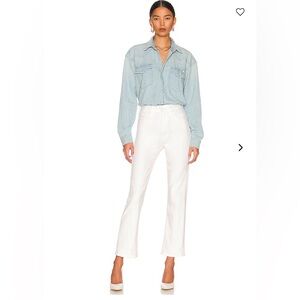 MOTHER Flare High-Rise Jeans in White